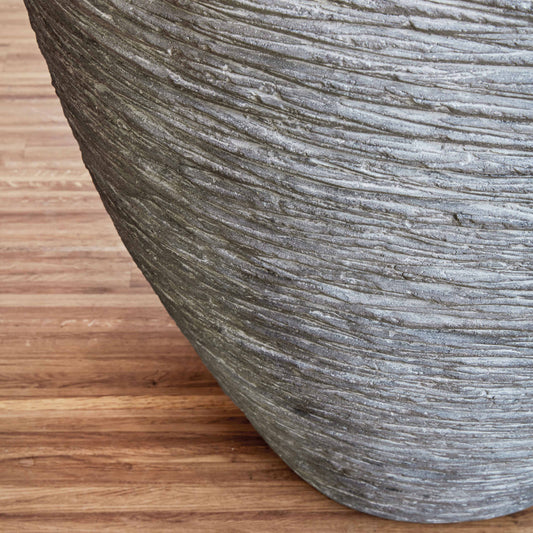 Baq Polystone Coated Ribbed Balloon Raw Grey