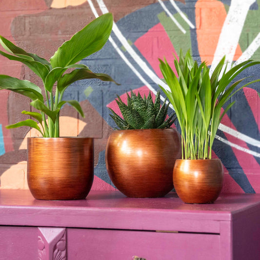 Capi Lux Retro Planter Ball Gold