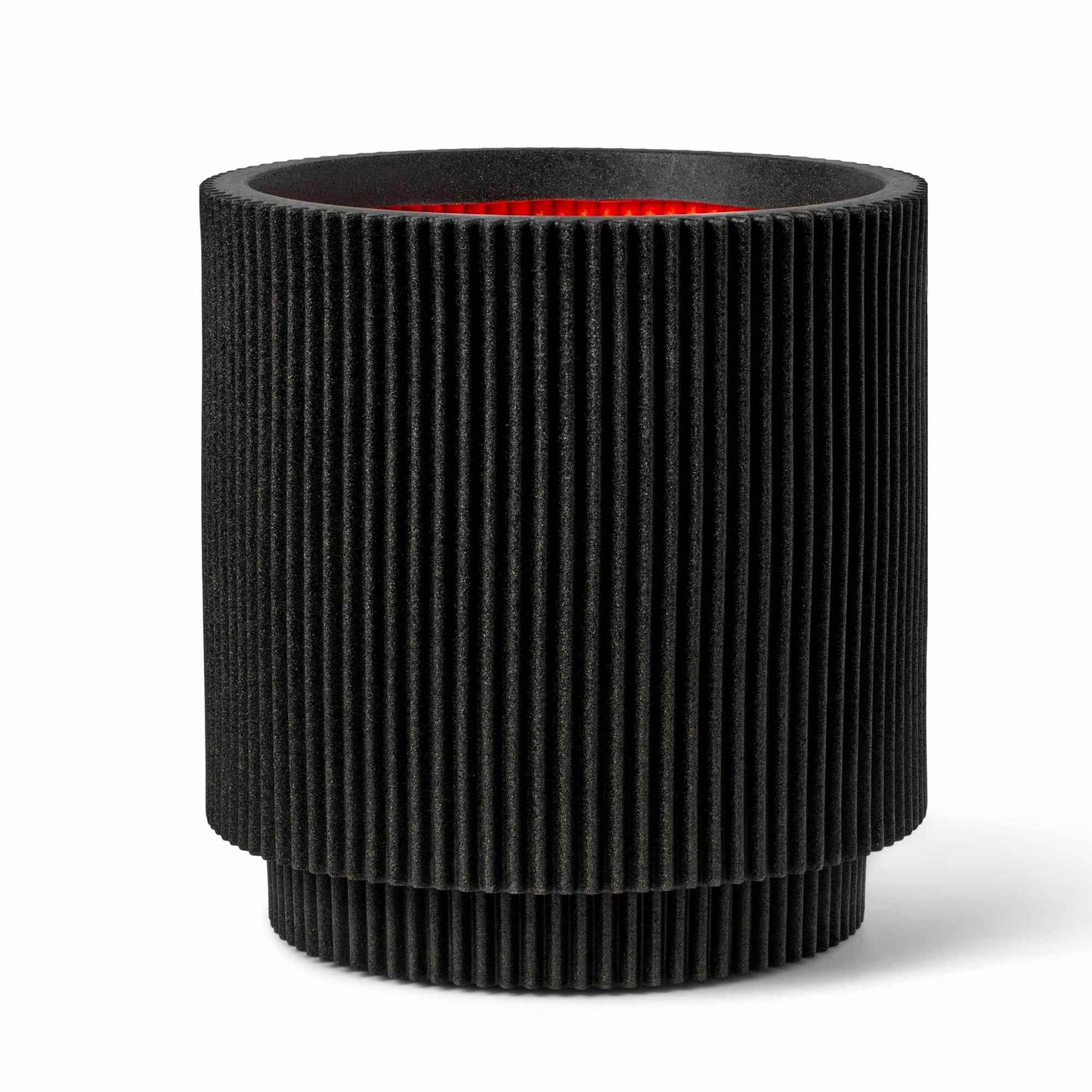 Capi Nature Groove NL Vase Cylinder Black