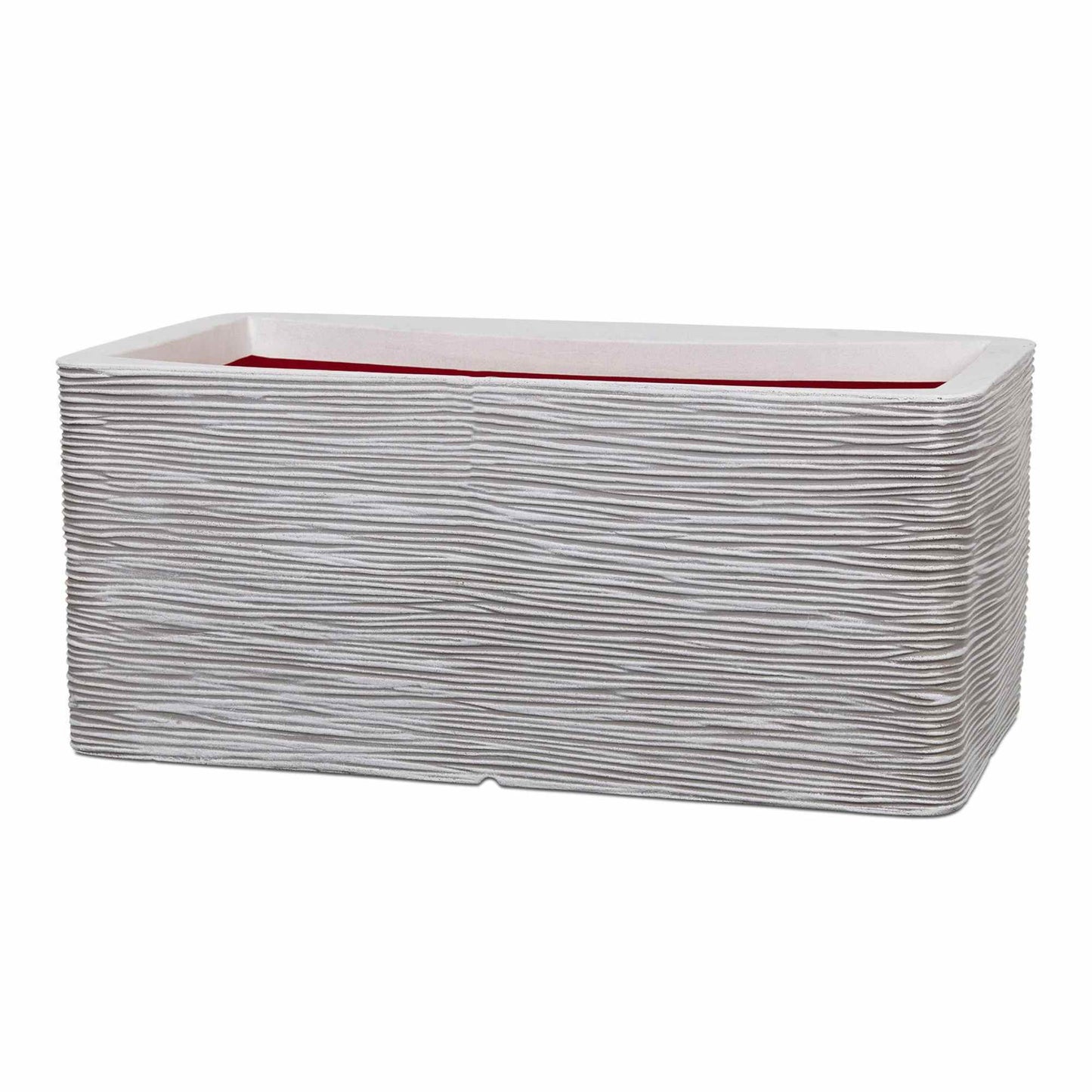 Capi Nature Rib NL Planter Rectangle Ivory