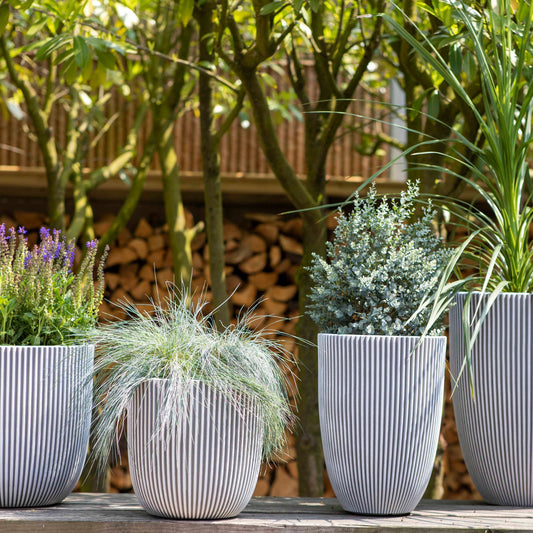 Capi Nature Groove Planter Ball Ivory