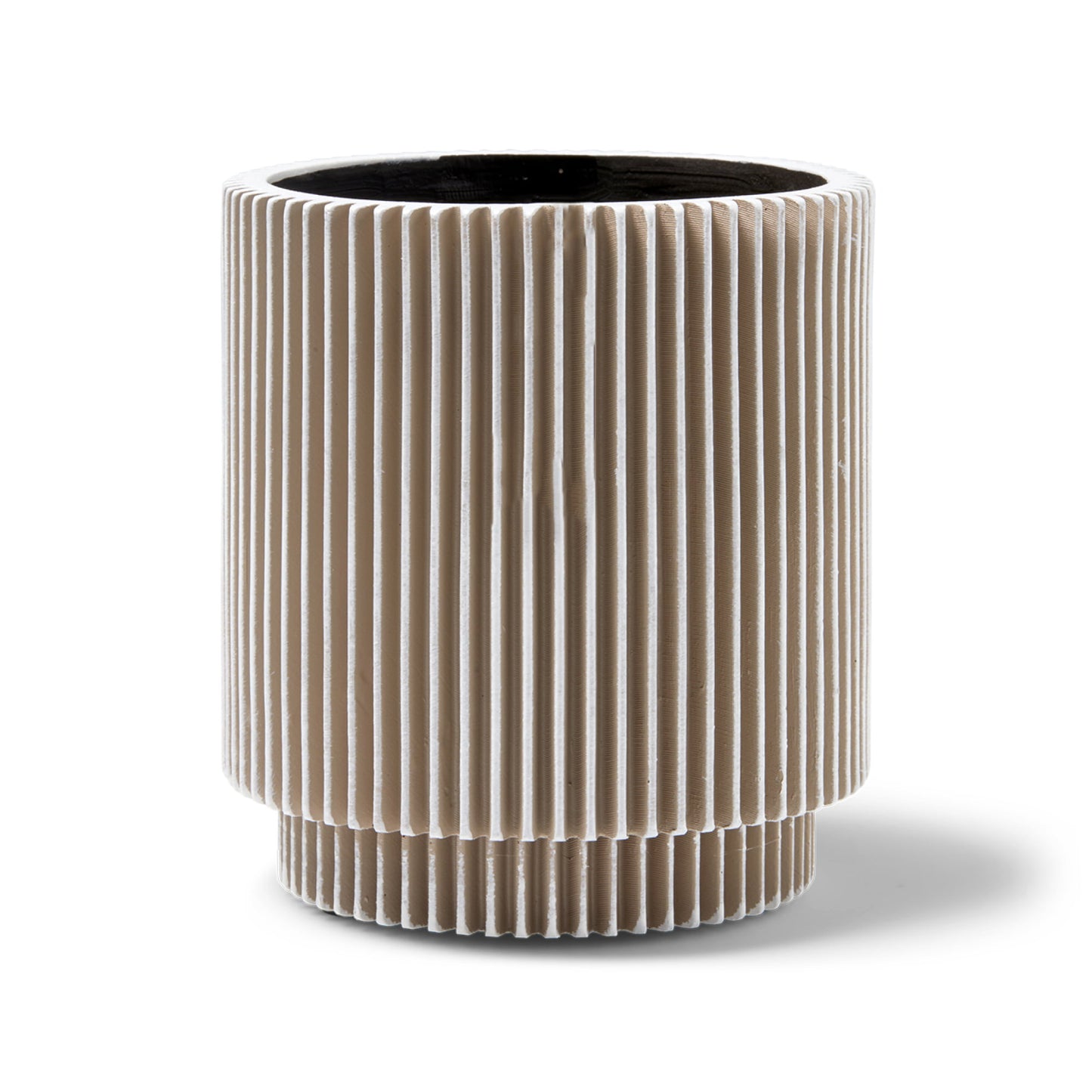 Capi Nature Groove Vase Cylinder Ivory