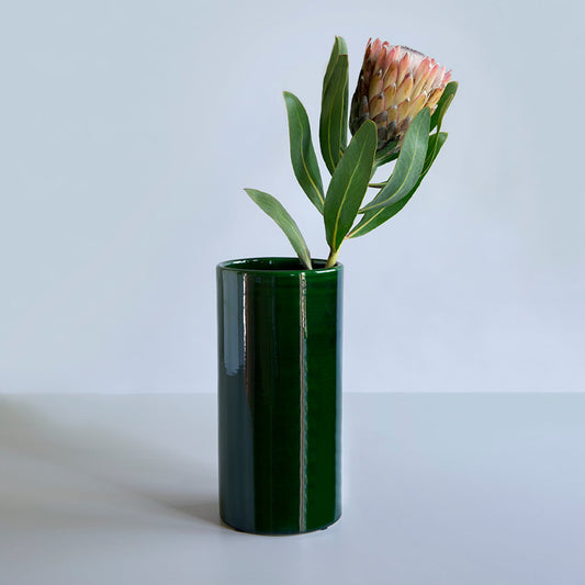 Romeo GLAZED Emerald Green Vase