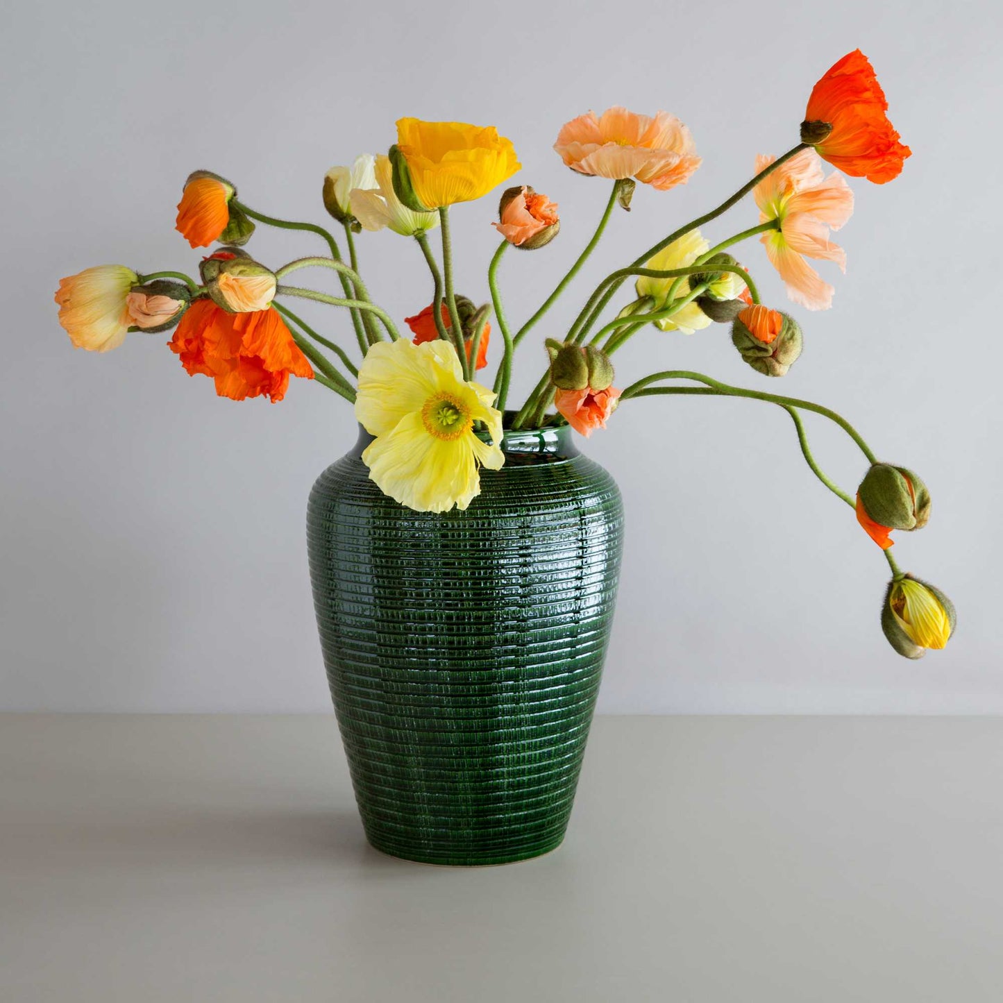 Willow GLAZED Emerald Green Vase