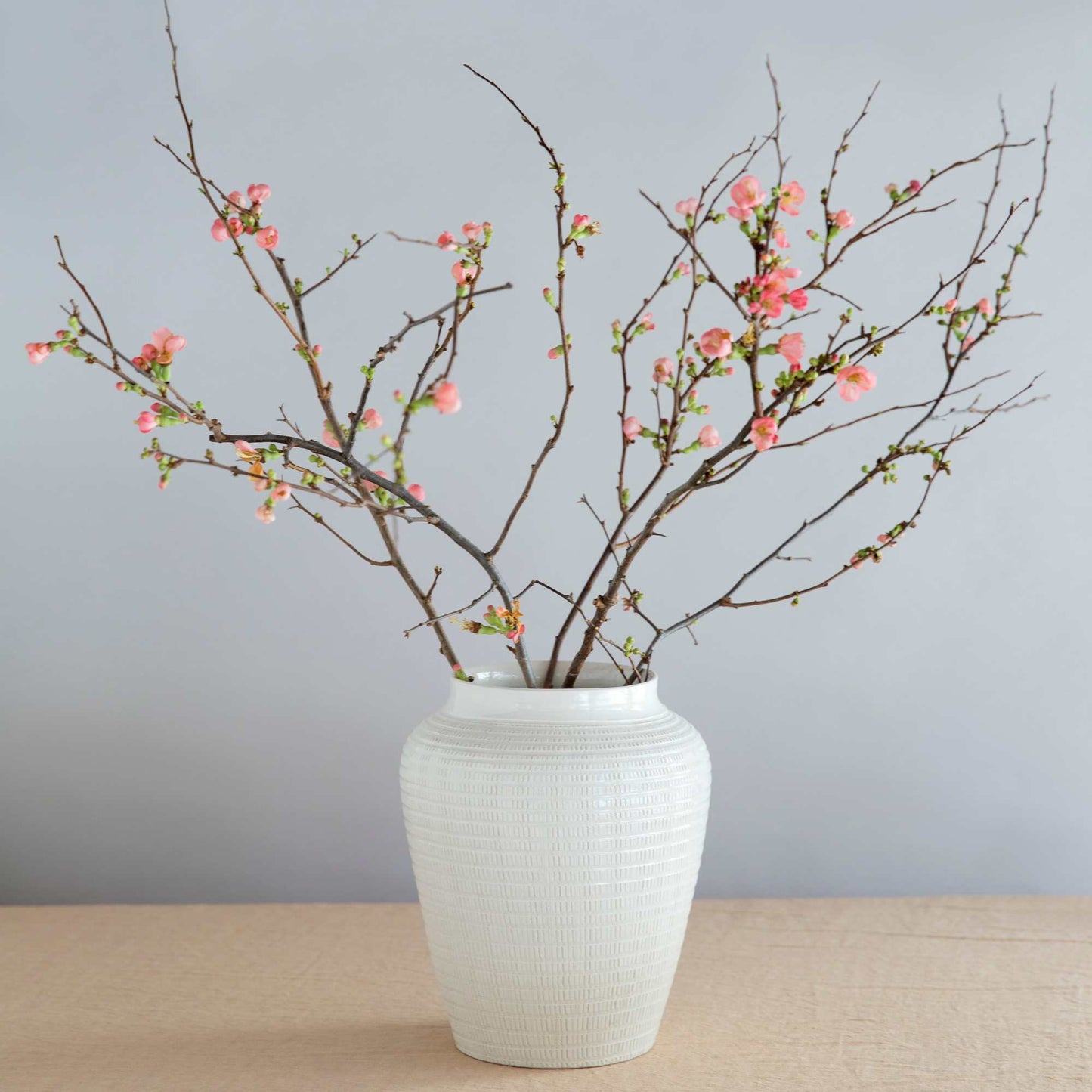 Willow GLAZED White Vase