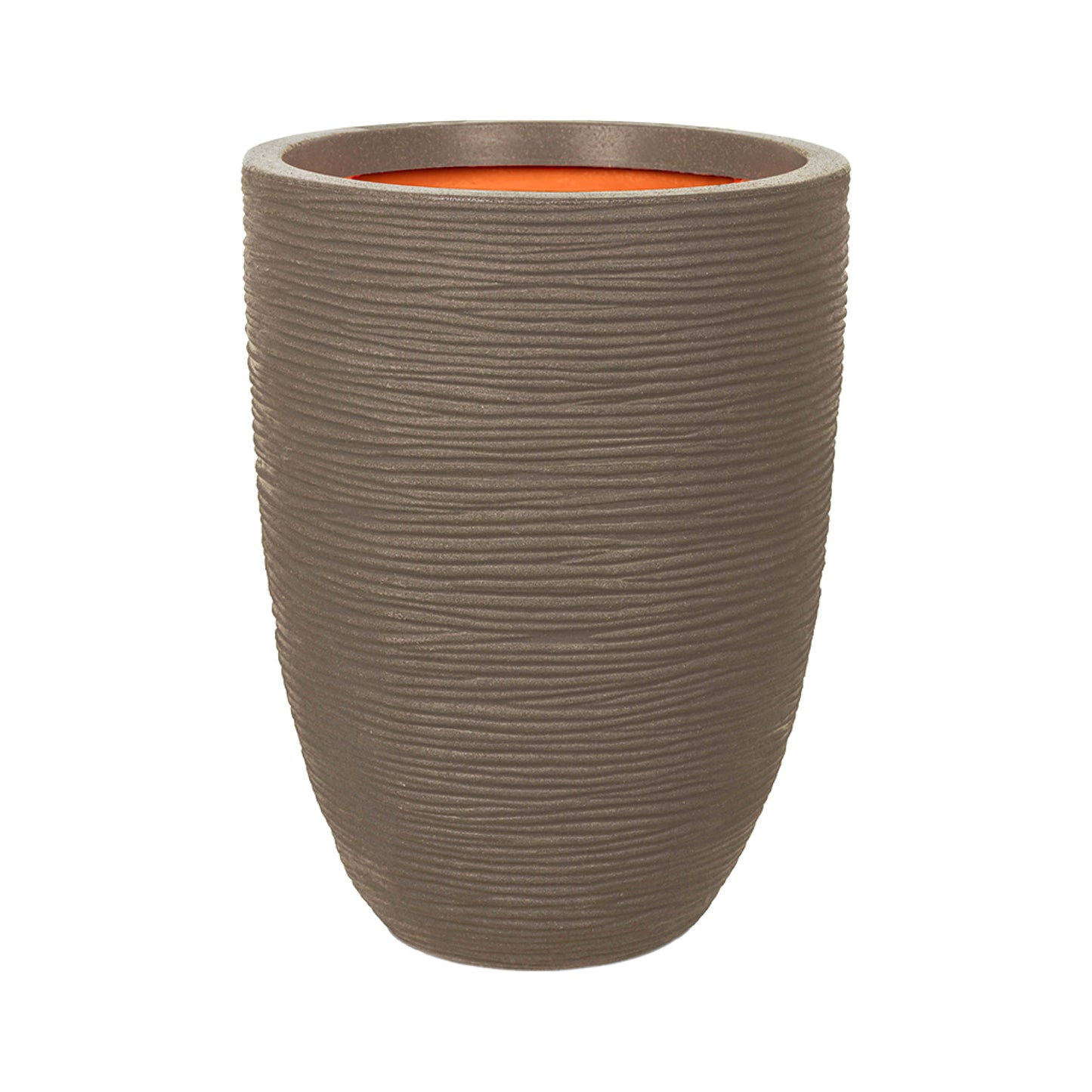 Capi Nature Rib NL Vase Elegant Low Warm Taupe