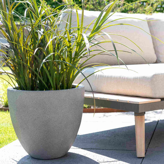 Grigio Egg Pot Natural Concrete