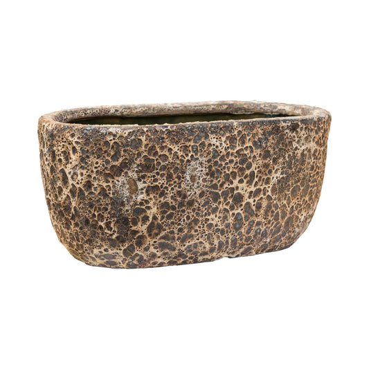 Baq Lava Oval Relic Rust Metal