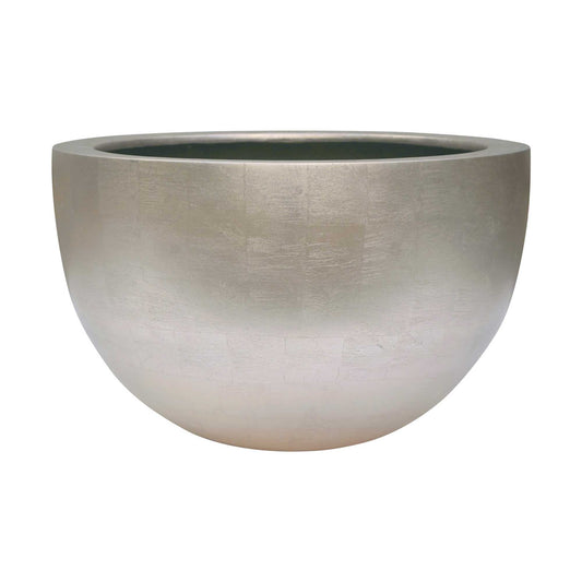 Baq Metallic Silver leaf Bowl Matt Light Champagne