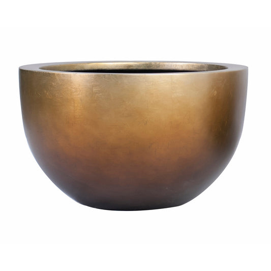 Baq Metallic Silver leaf Bowl Matt Honey