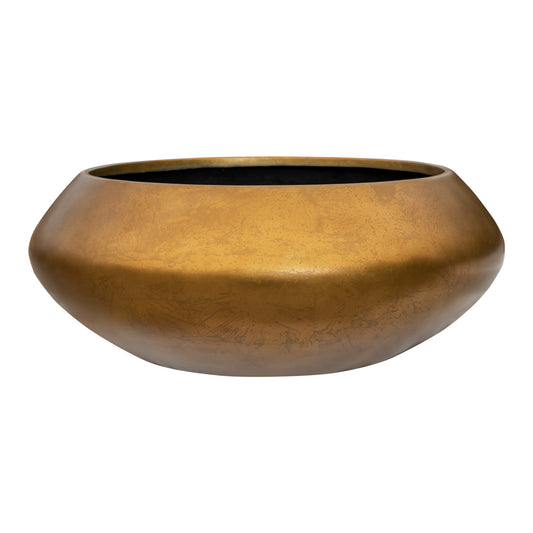 Baq Metallic Silver leaf Bowl Ufo Matt Honey