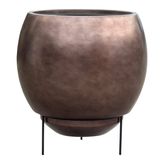 Baq Metallic Silver leaf Globe Elevated Matt Coffee s vložkou