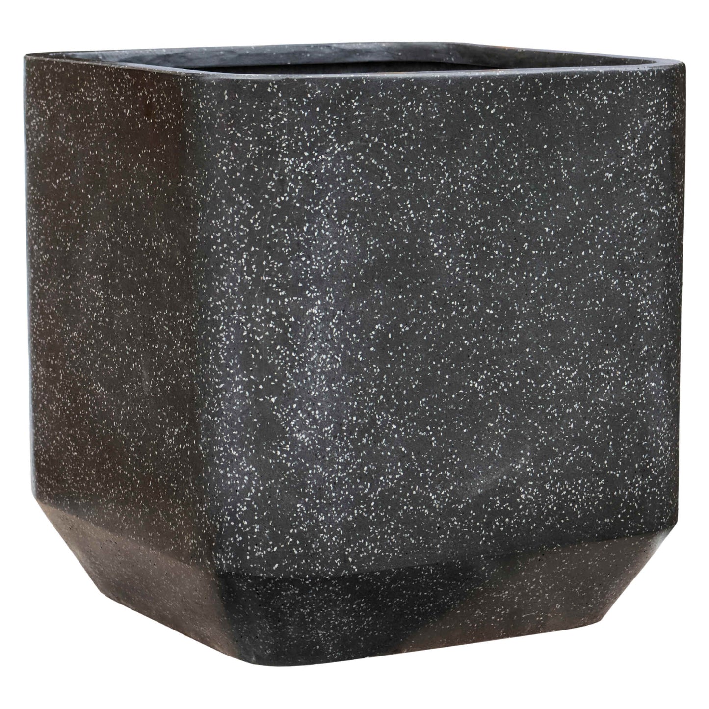 Baq Terrazzo Rounded Cube Black
