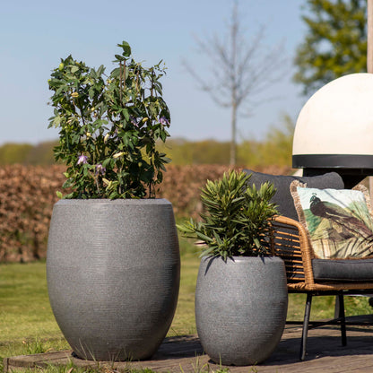 Capi Arc Granite Planter Ball Anthracite