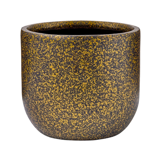 Capi Lux Terrazzo Planter Ball Black Gold