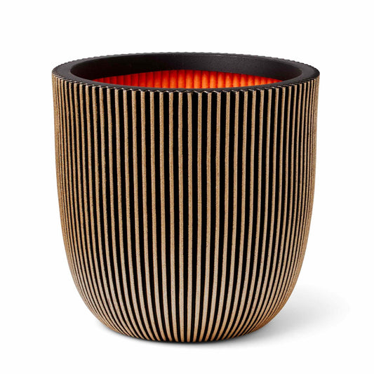 Capi Nature Groove NL Planter Ball Black Gold