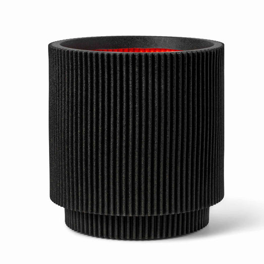 Capi Nature Groove NL Vase Cylinder Black