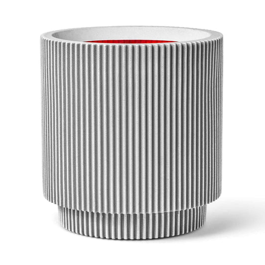 Capi Nature Groove NL Vase Cylinder Ivory