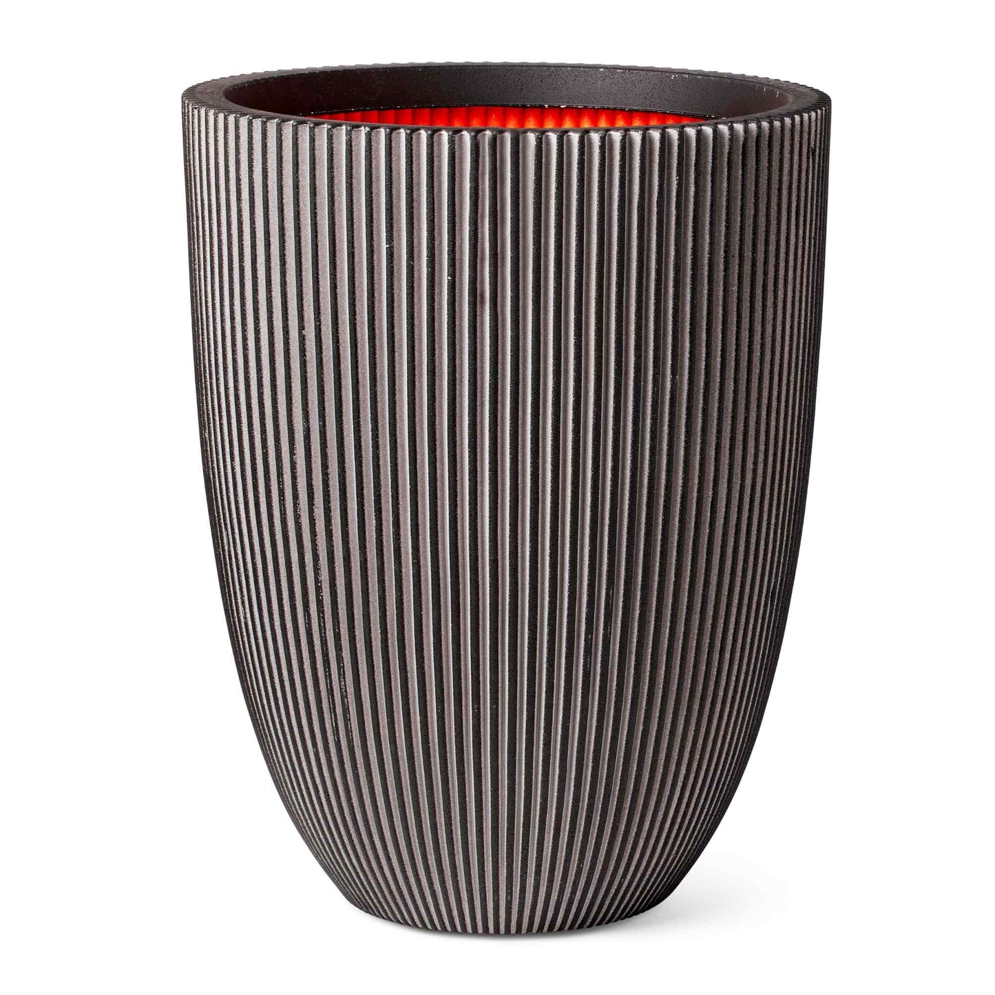 Capi Nature Groove NL Vase Elegant Low Anthracite