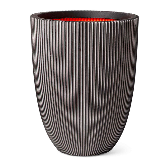 Capi Nature Groove NL Vase Elegant Low Anthracite