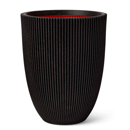 Capi Nature Groove NL Vase Elegant Low Black