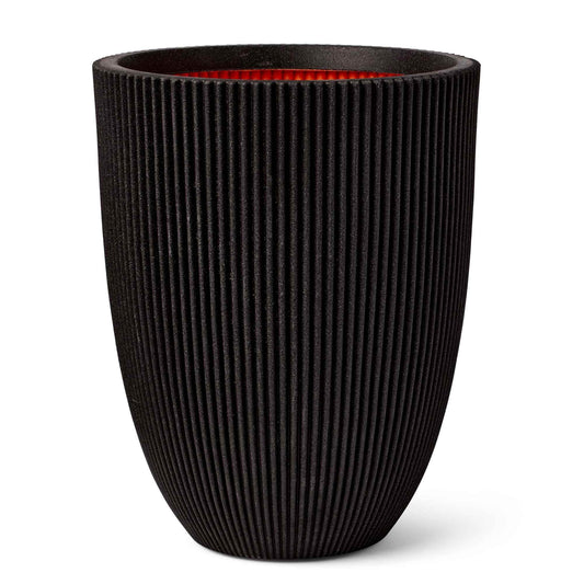Capi Nature Groove NL Vase Elegant Low Black