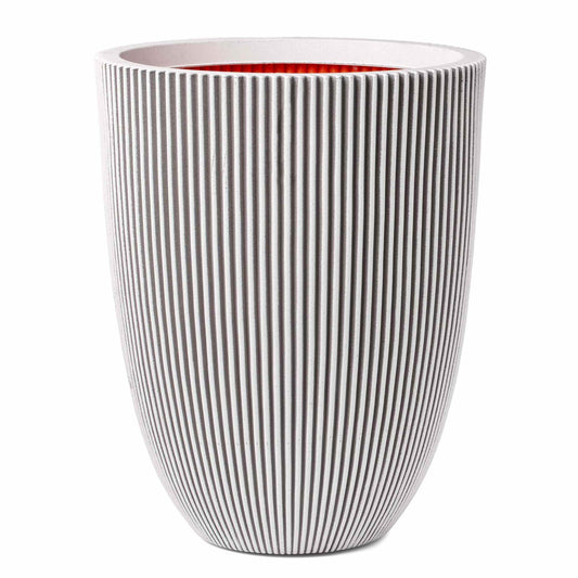 Capi Nature Groove NL Vase Elegant Low Ivory