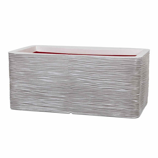 Capi Nature Rib NL Planter Rectangle Ivory