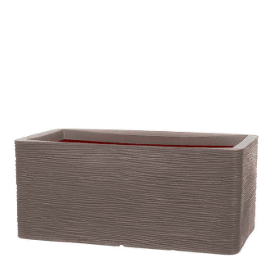 Capi Nature Rib NL Planter Rectangle Warm Taupe