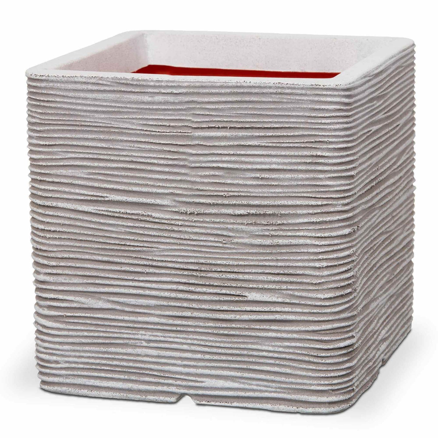 Capi Nature Rib NL Planter Square Ivory