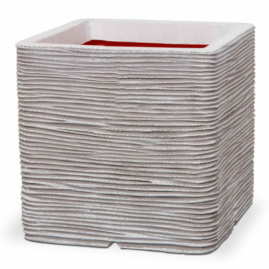 Capi Nature Rib NL Planter Square Ivory