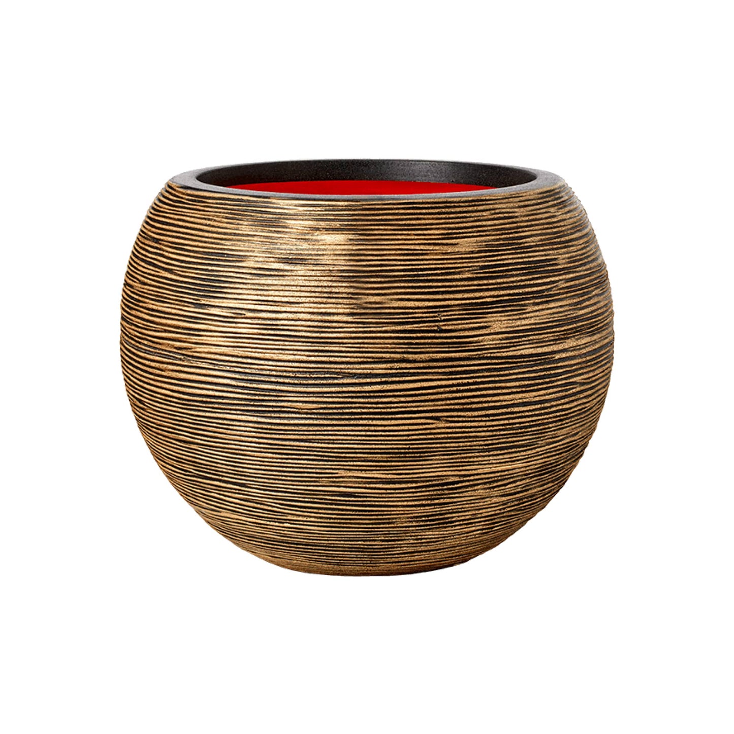 Capi Nature Rib NL Vase Ball Black Gold