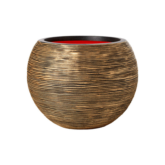 Capi Nature Rib NL Vase Ball Black Gold