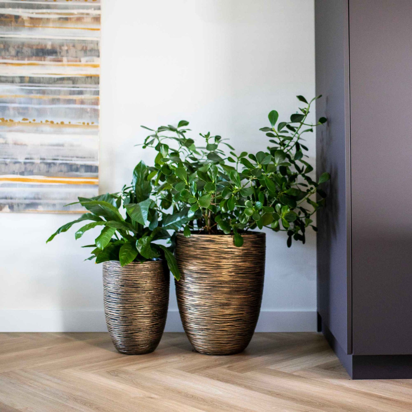 Capi Nature Rib NL Vase Elegant Deluxe Black Gold
