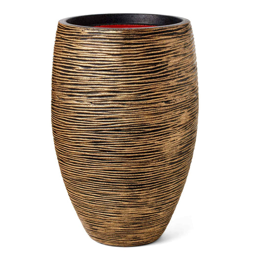 Capi Nature Rib NL Vase Elegant Deluxe Black Gold