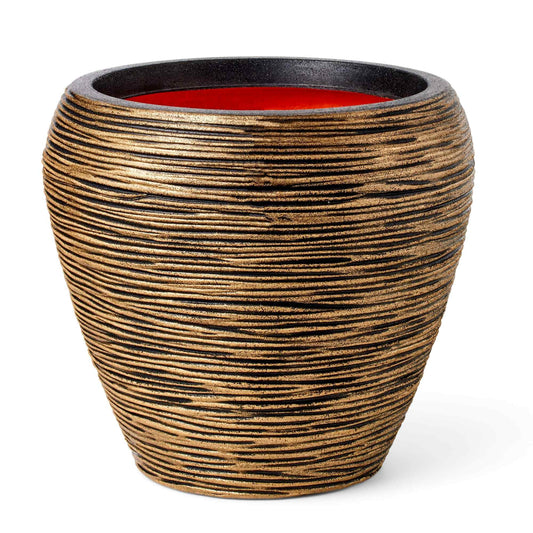 Capi Nature Rib NL Vase Taper Round Black Gold