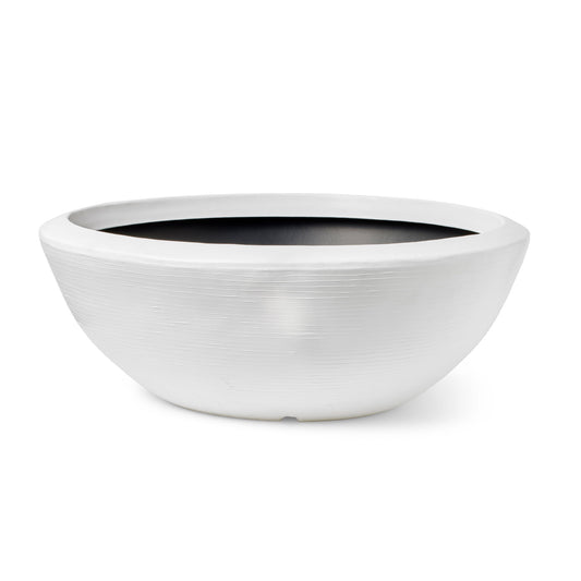 Capi Arc Granite Bowl Low White