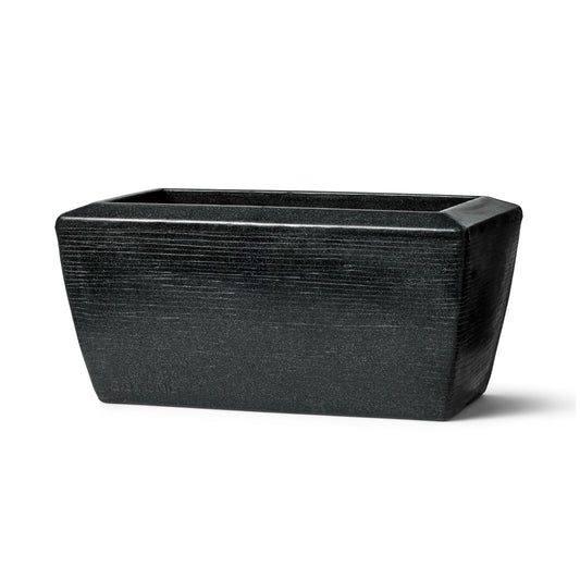Capi Arc Granite Planter Rectangle Black