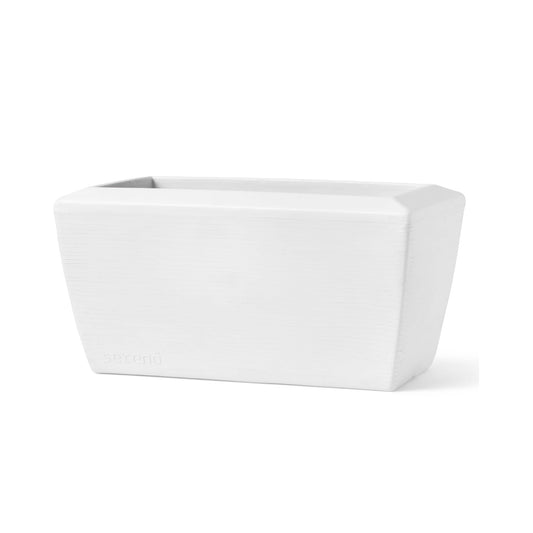 Capi Arc Granite Planter Rectangle White