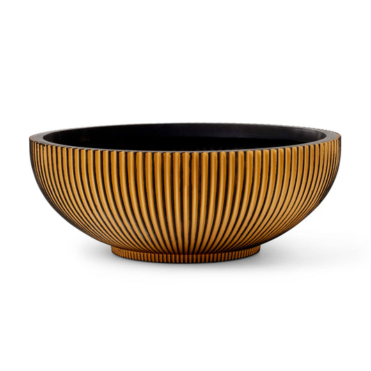Capi Nature Groove Bowl Black Gold