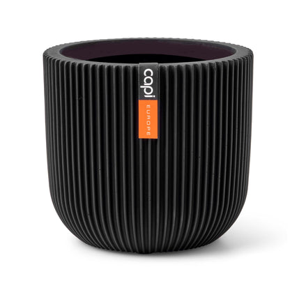 Capi Nature Groove Planter Ball Intense Black