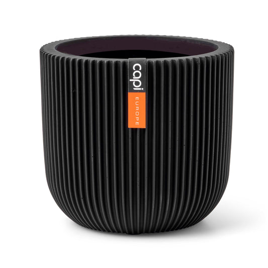 Capi Nature Groove Planter Ball Intense Black