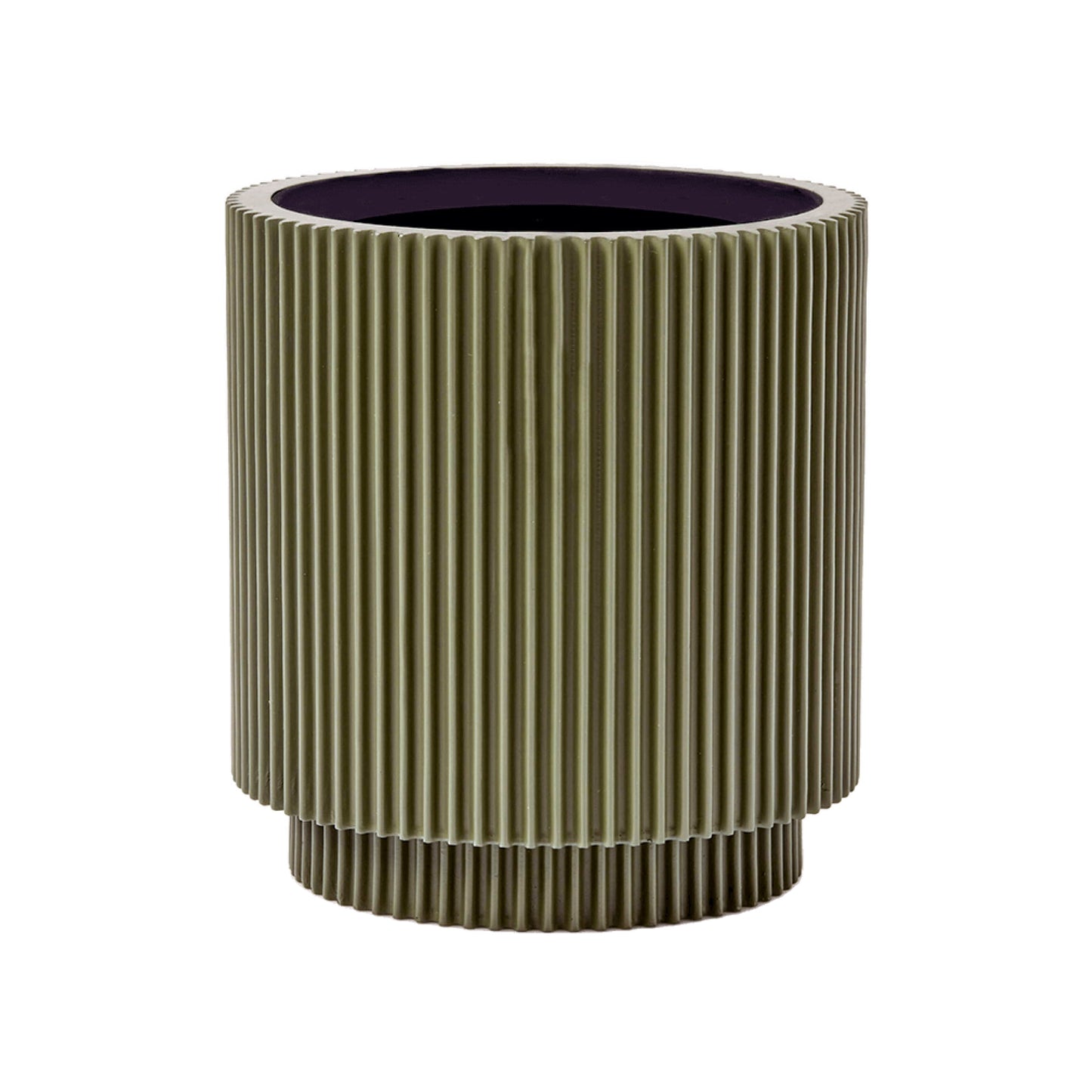 Capi Nature Groove Special Vase Cylinder Green