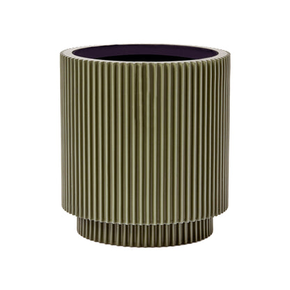 Capi Nature Groove Special Vase Cylinder Green