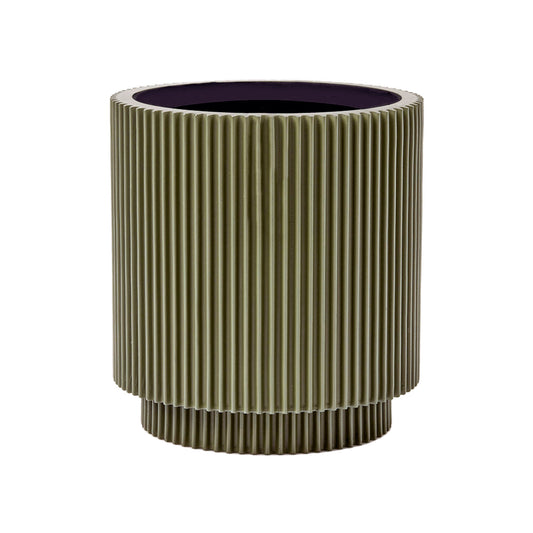Capi Nature Groove Special Vase Cylinder Green