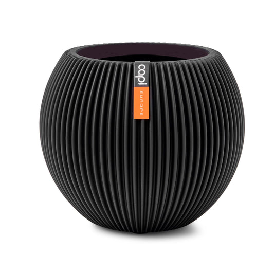 Capi Nature Groove Vase Ball Intense Black