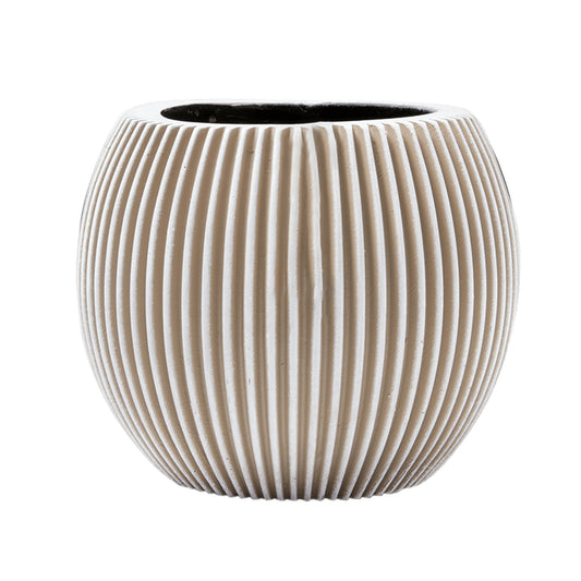 Capi Nature Groove Vase Ball Ivory