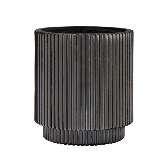 Capi Nature Groove Vase Cylinder Black