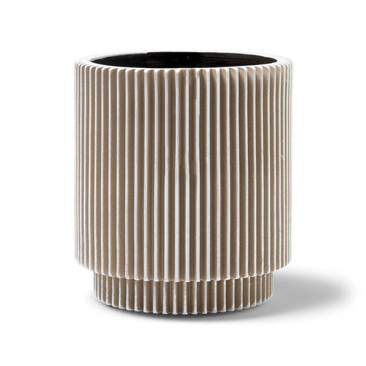 Capi Nature Groove Vase Cylinder Ivory