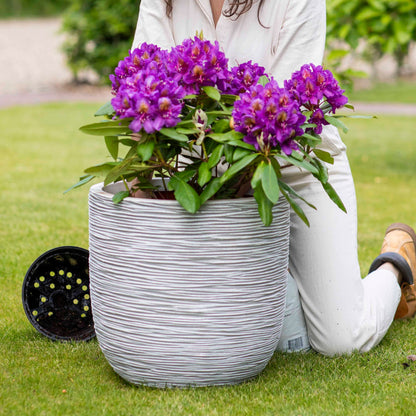 Capi Nature Rib Planter Ball Ivory